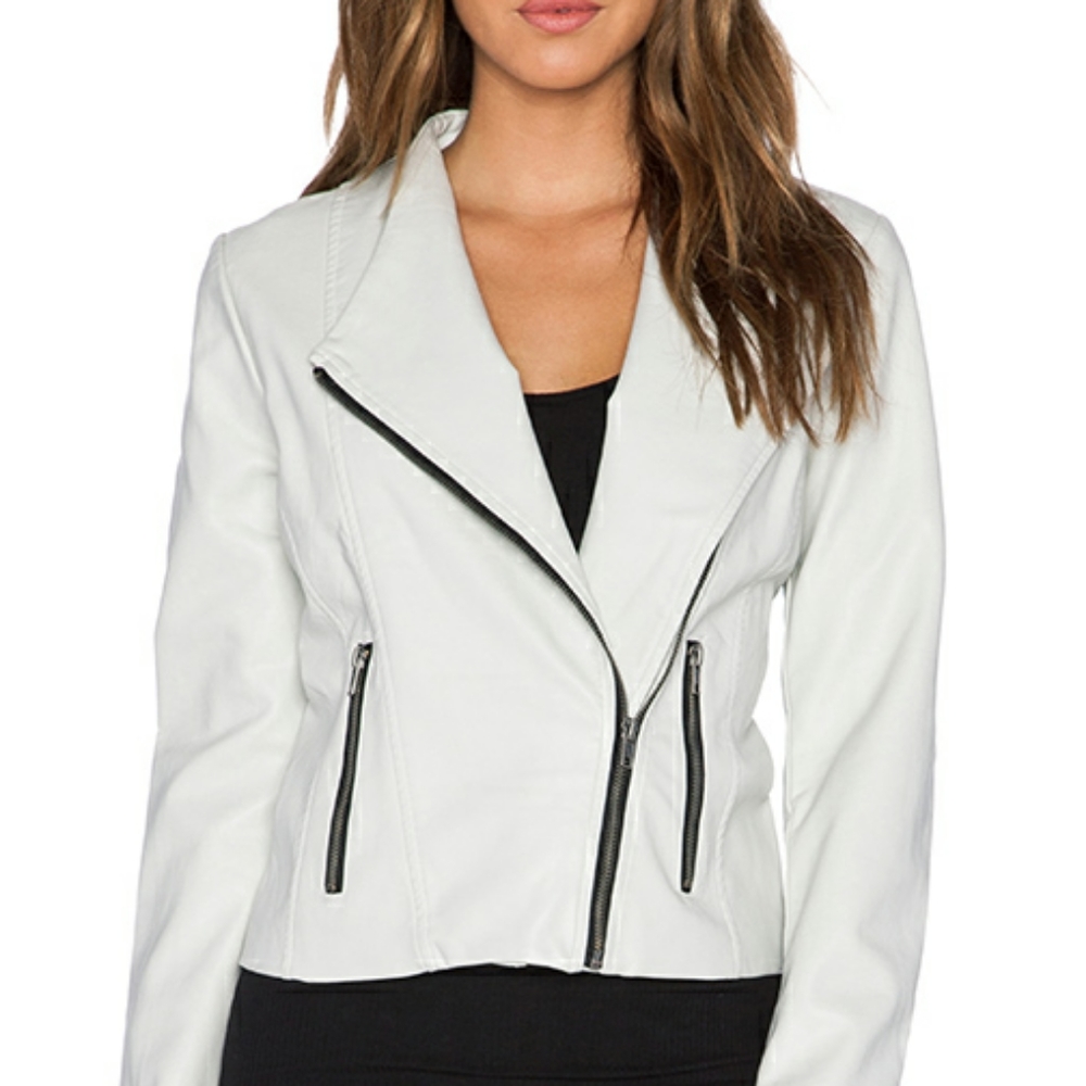 Stone leather jacket